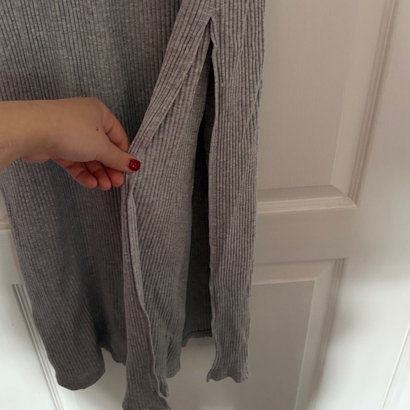 Aerie Long Sleeve Knit Tie Front Maxi Dress - Picture 5 of 6